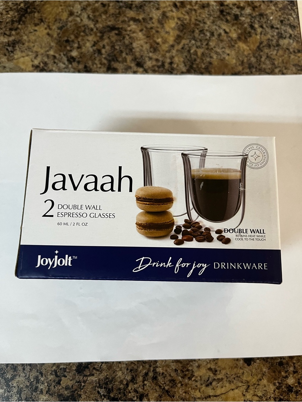 JolyJolt Javaah Double Wall Espresso Glasses by Jolt - Clear (Set of 2)